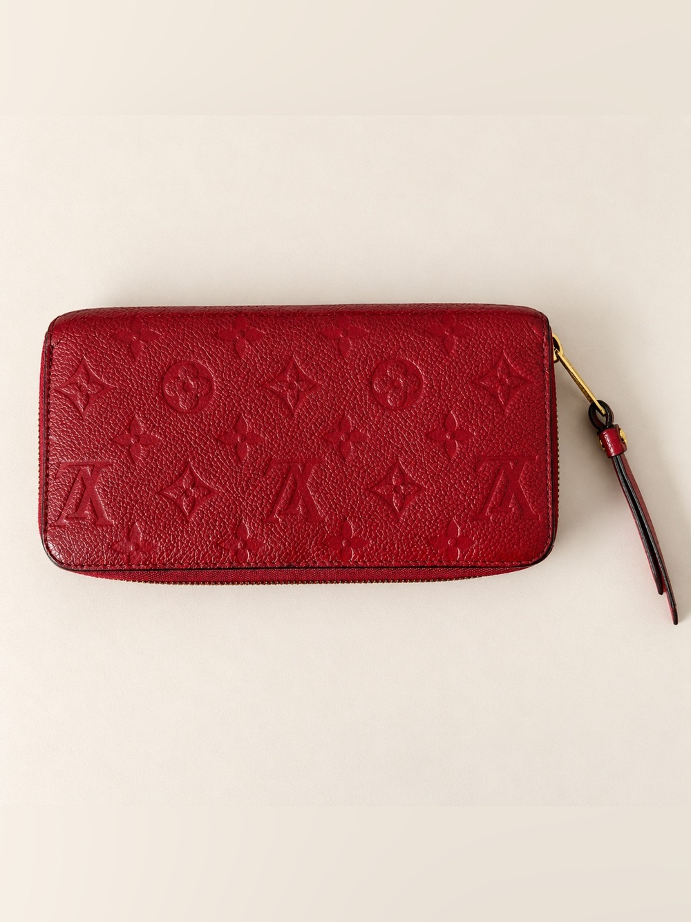 Louis Vuitton Red Monogram Empreinte Zippy Wallet